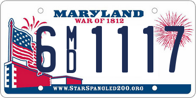 MD license plate 6MD1117