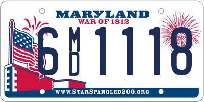 MD license plate 6MD1118