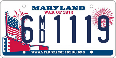 MD license plate 6MD1119