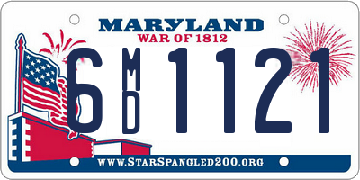 MD license plate 6MD1121