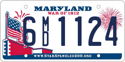 MD license plate 6MD1124