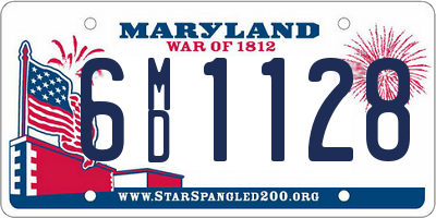 MD license plate 6MD1128