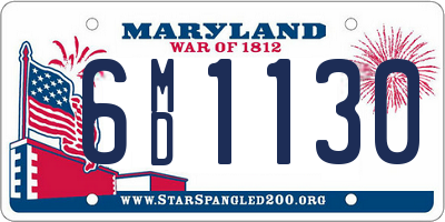 MD license plate 6MD1130