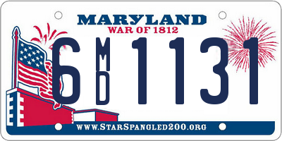 MD license plate 6MD1131