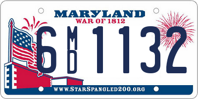 MD license plate 6MD1132