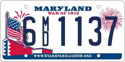 MD license plate 6MD1137