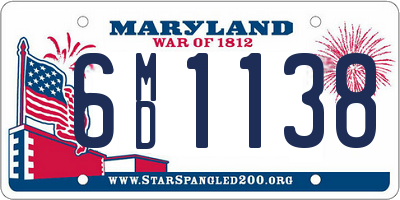 MD license plate 6MD1138