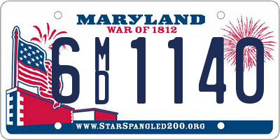 MD license plate 6MD1140