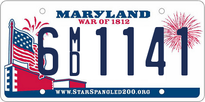 MD license plate 6MD1141