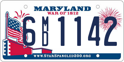 MD license plate 6MD1142