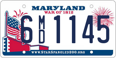 MD license plate 6MD1145