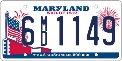 MD license plate 6MD1149