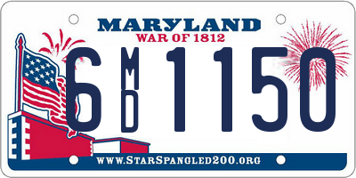 MD license plate 6MD1150