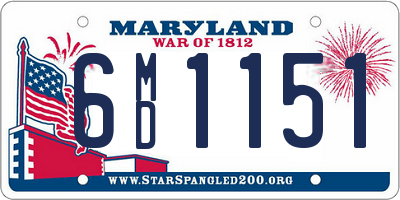 MD license plate 6MD1151