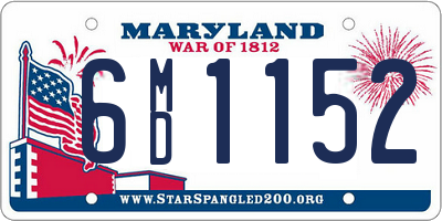 MD license plate 6MD1152