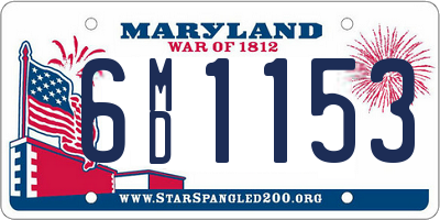 MD license plate 6MD1153