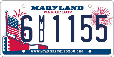 MD license plate 6MD1155