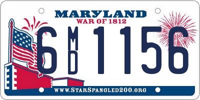 MD license plate 6MD1156