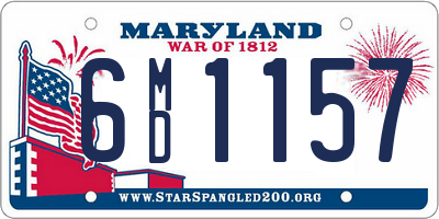 MD license plate 6MD1157