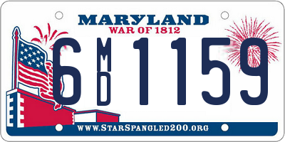 MD license plate 6MD1159