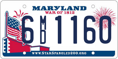 MD license plate 6MD1160