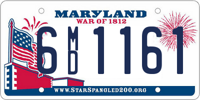 MD license plate 6MD1161