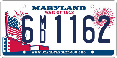 MD license plate 6MD1162