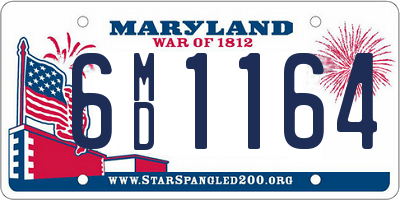 MD license plate 6MD1164