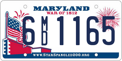 MD license plate 6MD1165