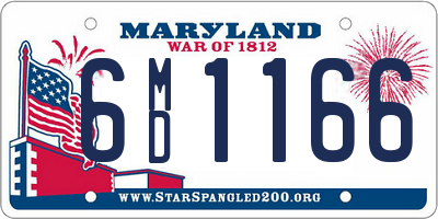 MD license plate 6MD1166