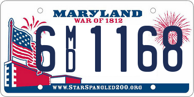 MD license plate 6MD1168