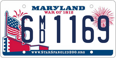 MD license plate 6MD1169