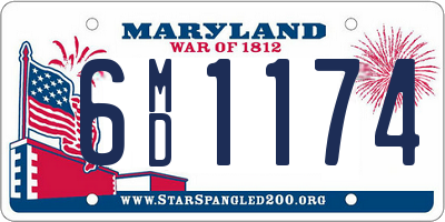 MD license plate 6MD1174