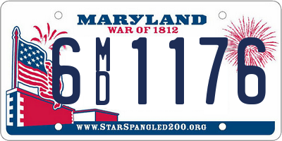 MD license plate 6MD1176