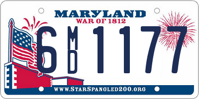 MD license plate 6MD1177