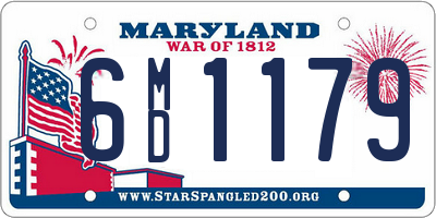 MD license plate 6MD1179