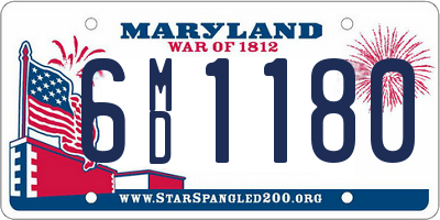 MD license plate 6MD1180