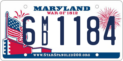 MD license plate 6MD1184