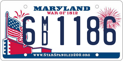 MD license plate 6MD1186