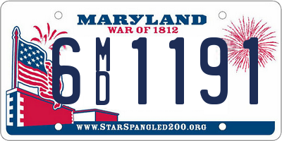 MD license plate 6MD1191