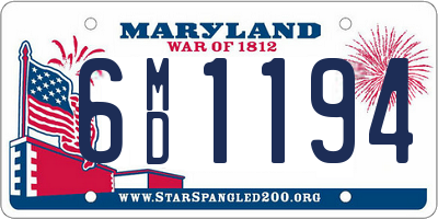 MD license plate 6MD1194