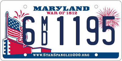 MD license plate 6MD1195