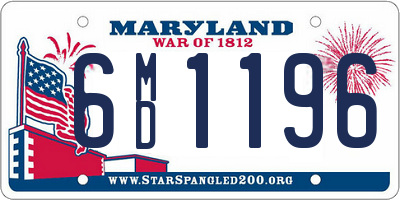 MD license plate 6MD1196