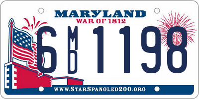 MD license plate 6MD1198