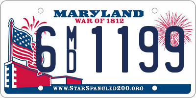 MD license plate 6MD1199