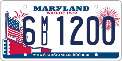 MD license plate 6MD1200