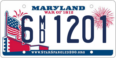 MD license plate 6MD1201