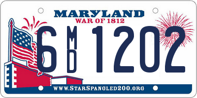 MD license plate 6MD1202