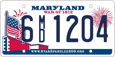 MD license plate 6MD1204