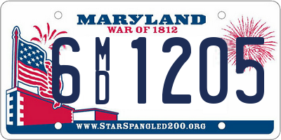 MD license plate 6MD1205